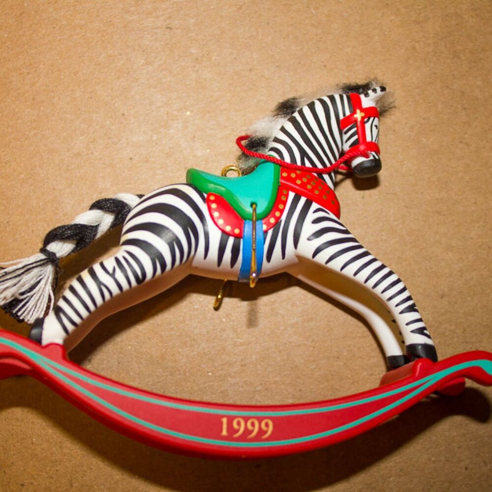 Keepsakes   Zebra Rocking horse